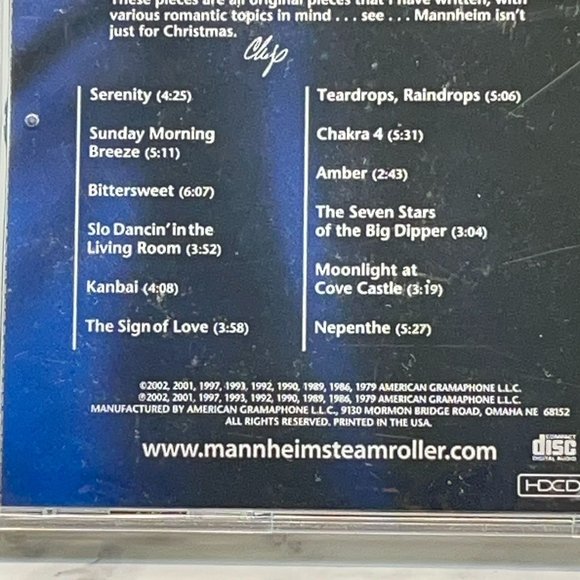 Mannheim Steamroller Romantic Melodies CD 2002 New Sealed - Picture 6 of 6